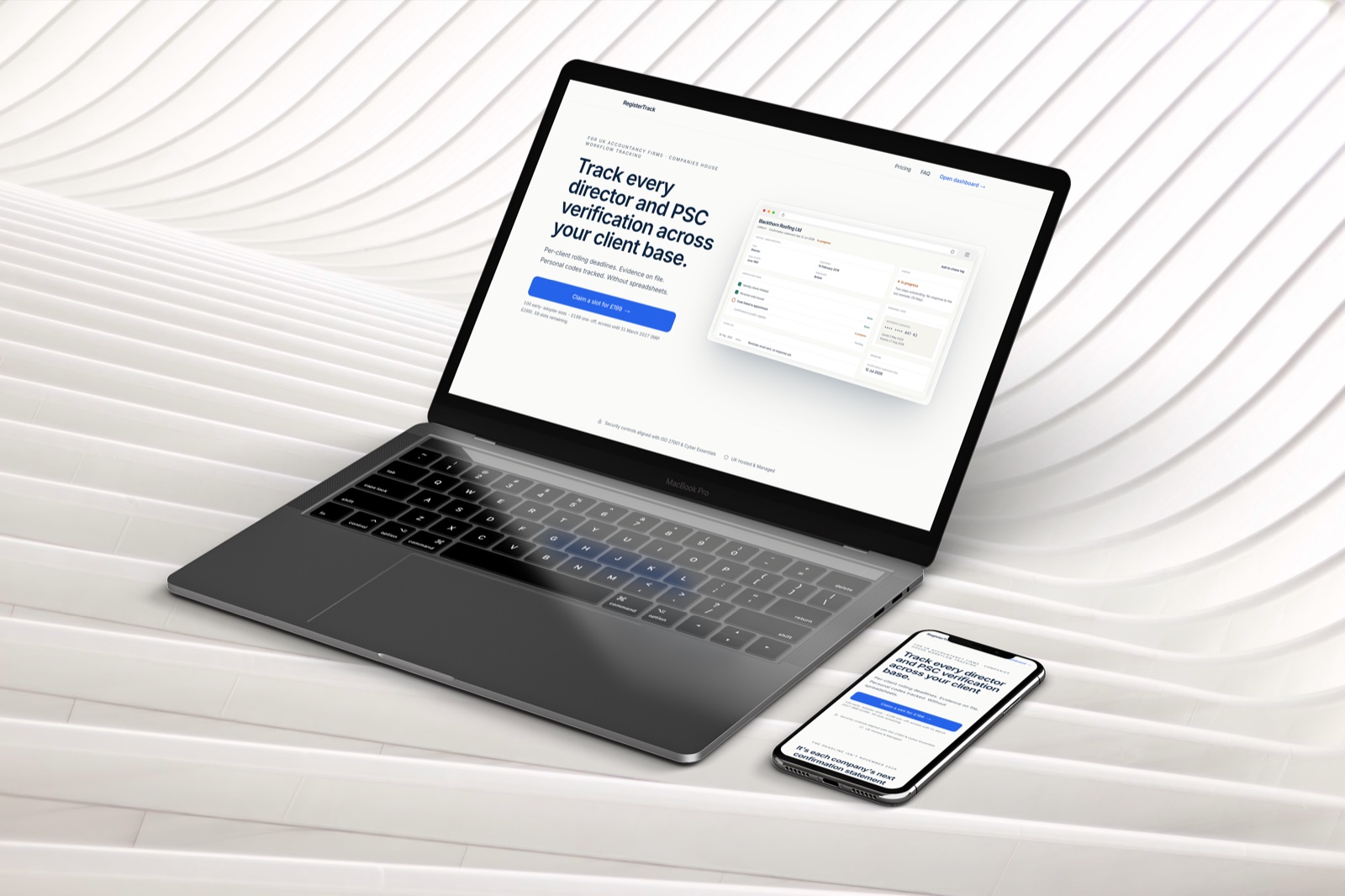 Register Track website